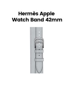 Hermès Apple Watch Band 42mm – Bleu Glacier Attelage Double Tour
