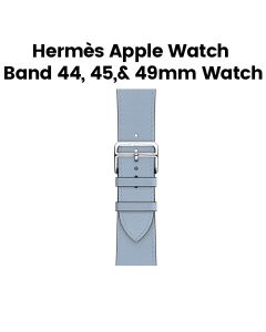 Hermès Apple Watch Band 46mm for 44/45/49mm Cases – Bleu Lin | Single Tour