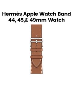 Hermès Apple Watch Band 46mm for 44/45/49mm Cases – Gold | Swift Calfskin
