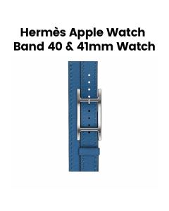 Hermès Apple Watch Band 42mm for 40/41mm Cases – Bleu de France|Attelage Double Tour
