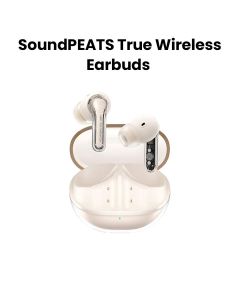 SoundPEATS True Wireless Earbuds BT 5.3, 40H Playtime, ENC, App Control |Clear Beige