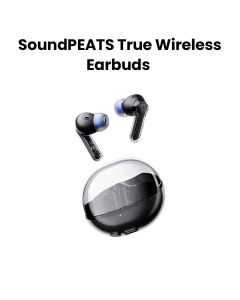 SoundPEATS True Wireless Earbuds BT 5.3, 40H Playtime, ENC, App Control |Clear Black