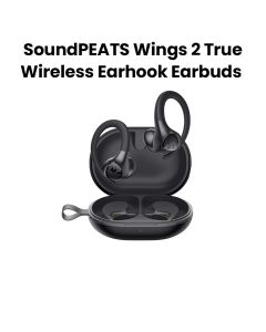 SoundPEATS Wings 2 True Wireless Earhook Earbuds BT 5.1, 30H Playtime, App Control – Black | Wings 2 Black