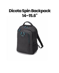 Dicota Spin Backpack 14–15.6″, 21L – Black | D30575