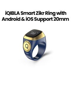 iQIBLA Smart Zikr Ring with Android & iOS Support 20mm – Nova Blue | E01 ZIKR RING 20MM NOVA BLU