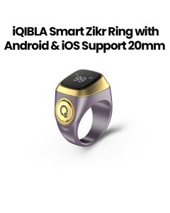 iQIBLA Smart Zikr Ring with Android & iOS Support 20mm – Violet | E01 ZIKR RING 20MM VLT