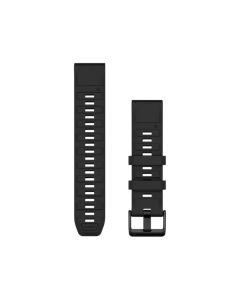 Garmin QuickFit 22mm Silicone Watch Band – Black, Quick Release, Secure Fit Sport Smartwatch Strap | 124mm Adjustment Band; 95mm Buckle Band
