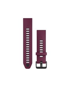 Garmin QuickFit 20mm Silicone Watch Band – Merlot/Graphite, Quick Release, Secure Fit Sport Smartwatch Strap | 124mm Adjustment Band; 95mm Buckle Band
