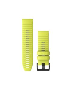 Garmin QuickFit 26mm Silicone Watch Band – Amp Yellow, Quick Release, Secure Fit Sport Smartwatch Strap | 124mm Adjustment Band; 95mm Buckle Band
