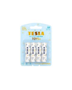 Tesla Alkaline AA Batteries LR6 1.5V – 4 Pack Long-Lasting Power for Boys' Kids Toys, Remote Controls & Gadgets | 8594183397733