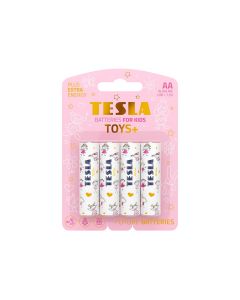 Tesla Alkaline AA Batteries LR6 1.5V – 4 Pack Long-Lasting Power for Girls' Kids Toys, Remote Controls & Gadgets | 8594183397764