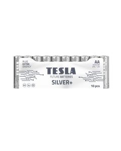 Tesla Alkaline AA Silver+ Batteries LR6 1.5V – 10 Pack Long-Lasting Power for Remote Controls, Toys & Electronics | 8594183392318