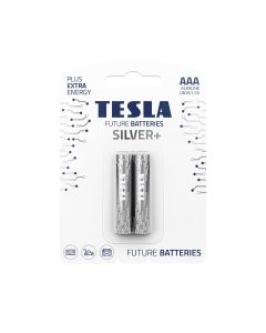 Tesla Alkaline AAA Silver+ Batteries LR3 1.5V – 2 Pack Long-Lasting Power for Remote Controls, Toys & Electronics | 8594183397887