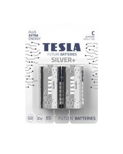Tesla Alkaline C Silver+ Batteries LR14 1.5V – 2 Pack Long-Lasting Power for Toys, Flashlights & Electronics | 8594183392370