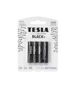 Tesla Alkaline AAA Black+ Batteries LR3 1.5V – 4 Pack Long-Lasting Power for Remote Controls, Toys & Electronics | 8594183396675