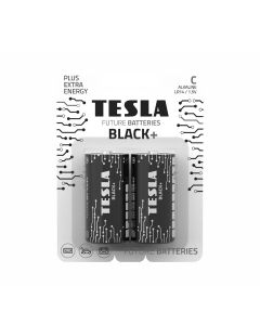 Tesla Alkaline C Black+ Batteries LR14 1.5V – 2 Pack Long-Lasting Power for Toys, Flashlights & Electronics | 8594183396712