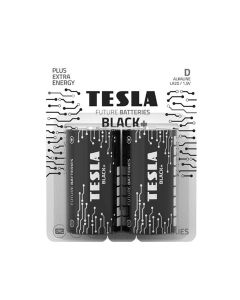 Tesla Alkaline D Black+ Batteries LR20 1.5V – 2 Pack Long-Lasting Power for Flashlights, Radios & Electronics | 8594183396729