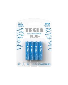 Tesla Zinc Carbon AAA Blue+ Batteries R3 – 4 Pack Reliable Power for Remote Controls, Clocks & Toys | 8594183392196