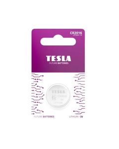 Tesla Lithium CR2016 3V Battery – 1 Pack Long-Lasting Coin Cell for Watches, Car Keys & Small Electronics | 8594183397269