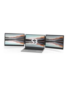 V2COM S3 14″ Full HD IPS Laptop Screen Extender – Dual Screen Productivity, USB-C/HDMI Plug & Play, Ultra-Slim Portable Design | Black - S3