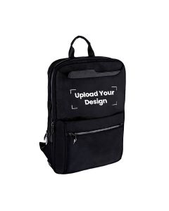 Personalized Change Collection RPET Laptop Bag – 1680D Recycled Polyester Expandable Business Backpack – Black | BPSN 796
