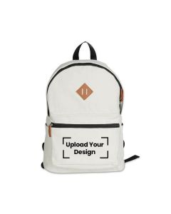 Personalized Giftology Canvas Backpack – 15" Classic 12 oz Canvas with Natural Zipper, Spacious Front & Interior Pockets