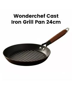 Wonderchef 24 cm Cast Iron Grill Pan - Black | 63154908