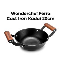 Wonderchef 20 cm Ferro Cast Iron Kadhai - Black | 63155058