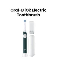 Oral-B iO2 Electric Toothbrush with Gentle Care Head, Travel Case & Refill Holder | Forest Green