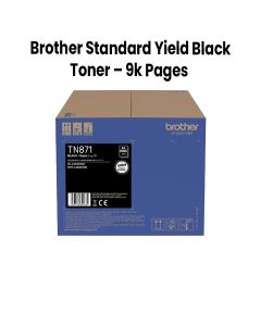 Brother Black Standard Yield Toner for HL-L9430CDN, MFC-L9630CDN | 9,000 Pages | TN-871BK