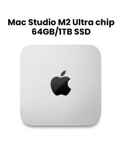Apple Mac Studio : M2 Ultra Chip, 24-Core CPU, 60-Core GPU, 64GB RAM, 1TB SSD | MQH63AB/A