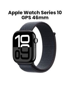 Apple Watch Series 10 GPS 46mm Jet Black Aluminium Case with Ink Sport Loop | MWWR3QA/A