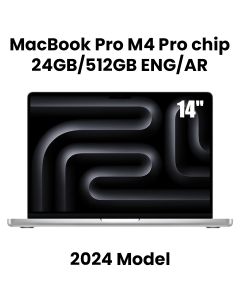 Apple 14-inch MacBook Pro: Apple M4 Pro chip with 12-core CPU and 16-core GPU, 24GB, 512GB SSD - Silver |MX2E3AB/A
