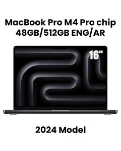 Apple 16-inch MacBook Pro: Apple M4 Pro chip with 14-core CPU and 20-core GPU, 48GB, 512GB SSD - Space Black |MX2Y3AB/A