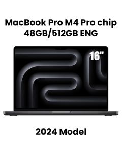 Apple 16-inch MacBook Pro: Apple M4 Pro chip with 14-core CPU and 20-core GPU, 48GB, 512GB SSD - Space Black |MX2Y3ZS/A
