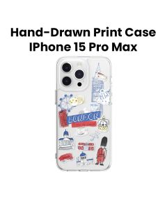 SwitchEasy London City Hand-Drawn Print Magsafe Case for iPhone 15 Pro Max 6.7" | SPH57P186LD23