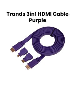 Trands 3-in-1 HDMI Cable Purple | TR-9995