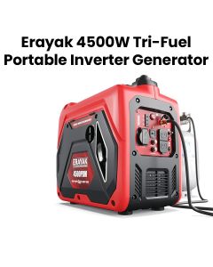 Erayak 4500W Tri-Fuel Portable Inverter Generator for Home Use, Camping Outdoor - Red |4500W-TriFuel