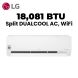 LG Split Air Conditioner, DUALCOOL, WiFi, 18,081 BTU | I23TNC