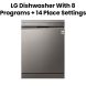 LG Dishwasher with 8 Programs + 14 Place Settings Platinum Silver | DFC435FP