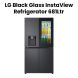 LG 681L Black Glass InstaView, French Door Fridge, Essence Black Steel | GR-X34FFCAB