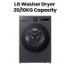 LG Washer Dryer 20/10KG Capacity, Essence Graphite | F0Z6DRPK4.AEGPMEA