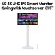LG 31.5-inch 4K UHD IPS Smart Monitor Swing with touchscreen, featuring a unique movable stand and webOS system | 32U889SA-W