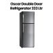 Oscar 333L Double Door Refrigerator | Silver | ORF 455 FFHS