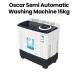 Oscar Semi-Automatic Washing Machine | 15kg | Black Lid | OWM15SAKG