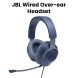 JBL Quantum 100 Wired Over-ear Gaming Headset with a Detachable Mic - Blue