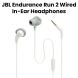 JBL Endurance Run 2 Wired | Waterproof Wired Sports In-Ear Headphones - White