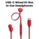 JBL Tune 310C USB-C | Wired Hi-Res In-Ear Headphones - Red