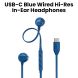 JBL Tune 305C USB-C Wired Hi-Res In-Ear Headphones - Blue | T305CUSB-C