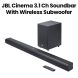 JBL Cinema 3.1 Channel Soundbar with Wireless Subwoofer - Black | 
